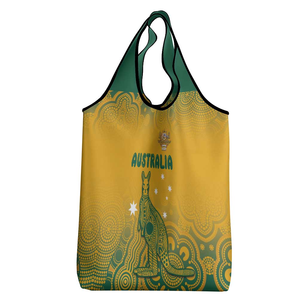 Australia Rugby Grocery Bag Wallabies Aboriginal Pattern