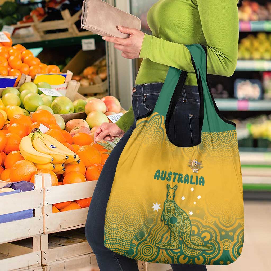 Australia Rugby Grocery Bag Wallabies Aboriginal Pattern