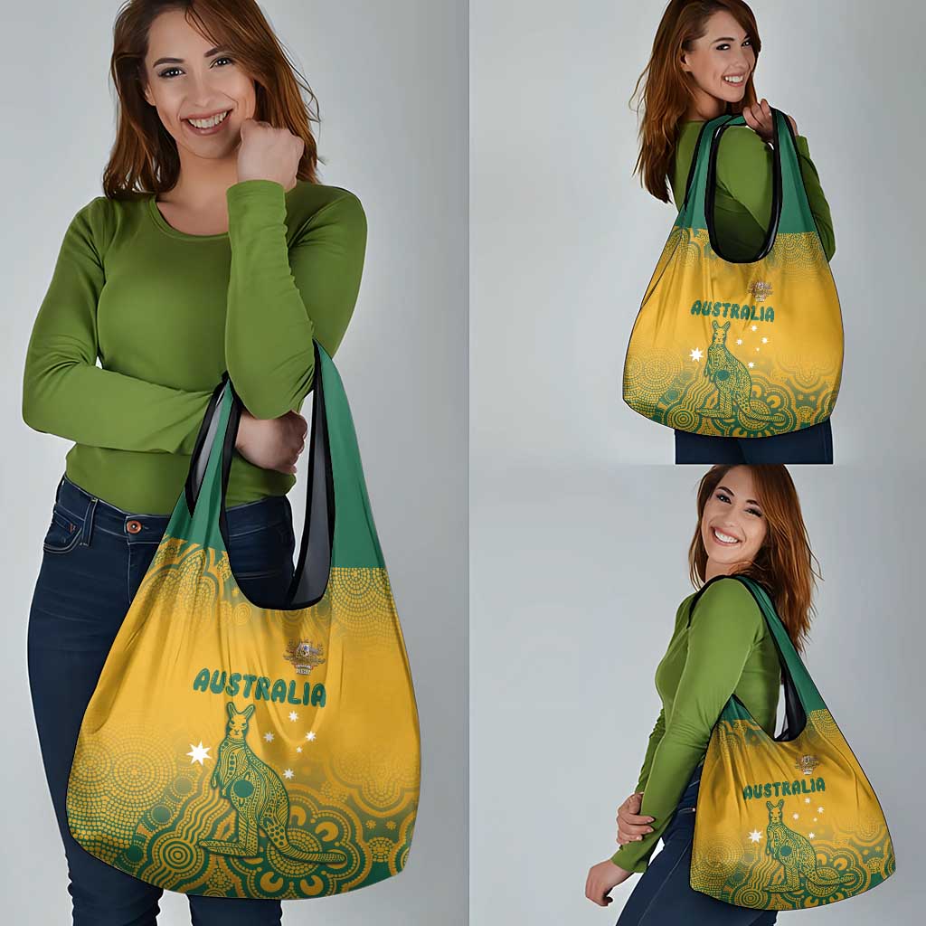 Australia Rugby Grocery Bag Wallabies Aboriginal Pattern
