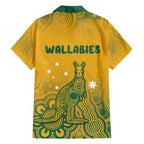 Australia Rugby Hawaiian Shirt Wallabies Aboriginal Pattern