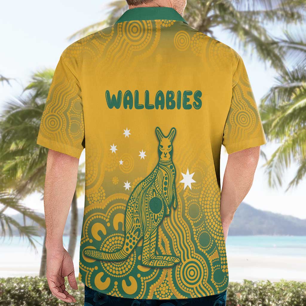 Australia Rugby Hawaiian Shirt Wallabies Aboriginal Pattern