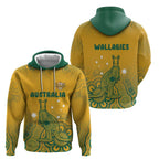 Australia Rugby Hoodie Wallabies Aboriginal Pattern