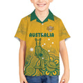 Australia Rugby Kid Hawaiian Shirt Wallabies Aboriginal Pattern