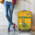 Australia Rugby Luggage Cover Wallabies Aboriginal Pattern
