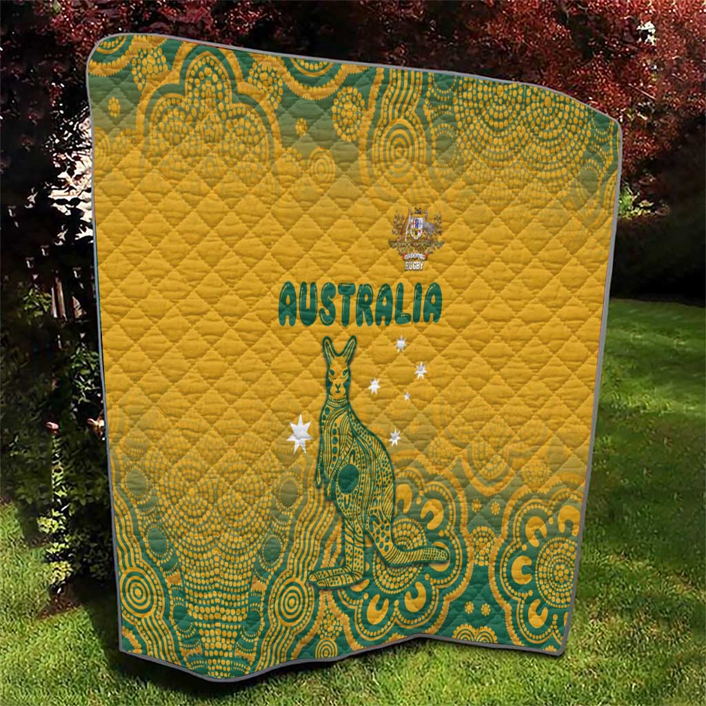 Australia Rugby Quilt Wallabies Aboriginal Pattern