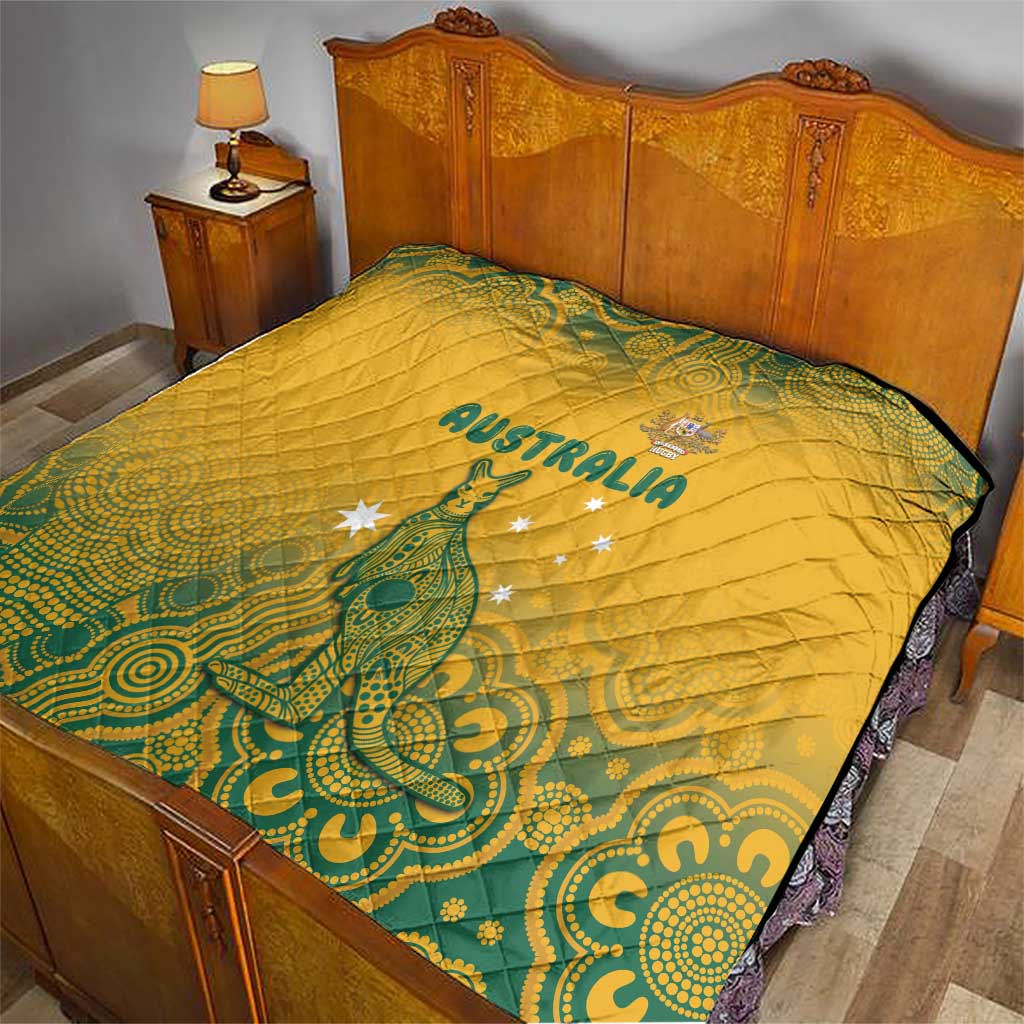 Australia Rugby Quilt Wallabies Aboriginal Pattern