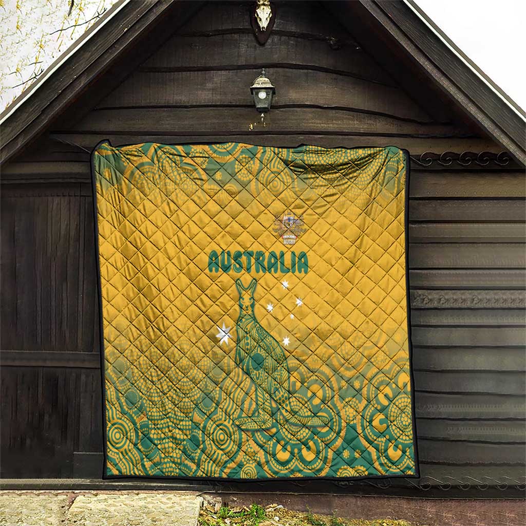 Australia Rugby Quilt Wallabies Aboriginal Pattern