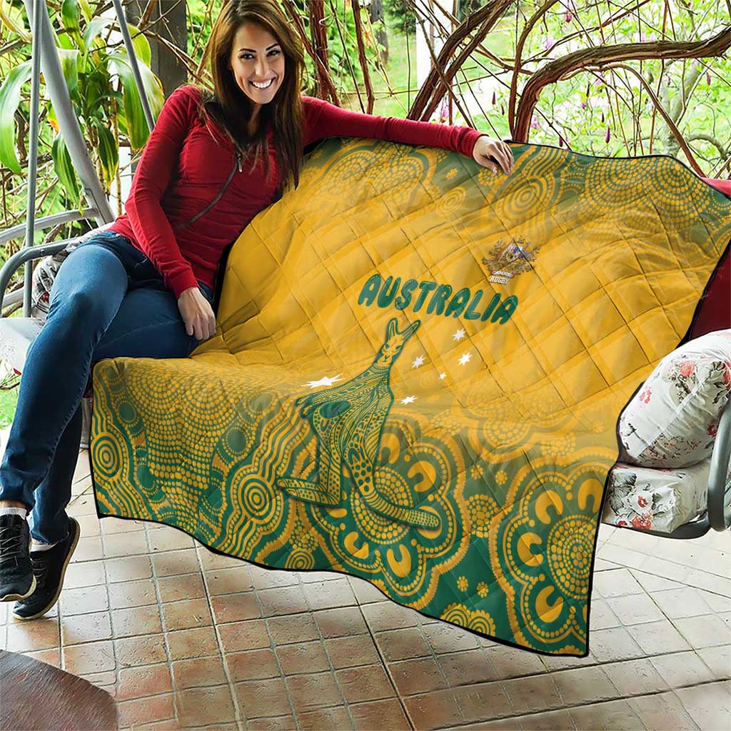 Australia Rugby Quilt Wallabies Aboriginal Pattern