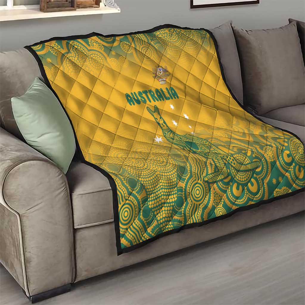 Australia Rugby Quilt Wallabies Aboriginal Pattern