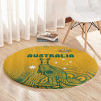 Australia Rugby Round Carpet Wallabies Aboriginal Pattern
