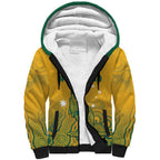 Australia Rugby Sherpa Hoodie Wallabies Aboriginal Pattern