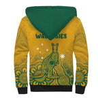 Australia Rugby Sherpa Hoodie Wallabies Aboriginal Pattern