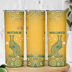 Australia Rugby Skinny Tumbler Wallabies Aboriginal Pattern