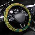 Australia Rugby Steering Wheel Cover Wallabies Aboriginal Pattern