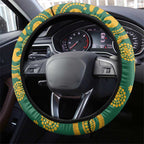 Australia Rugby Steering Wheel Cover Wallabies Aboriginal Pattern