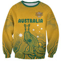 Australia Rugby Sweatshirt Wallabies Aboriginal Pattern