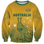Australia Rugby Sweatshirt Wallabies Aboriginal Pattern