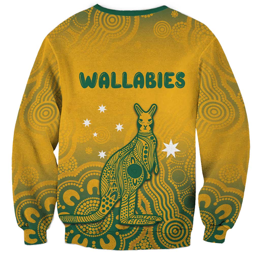 Australia Rugby Sweatshirt Wallabies Aboriginal Pattern