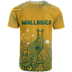 Australia Rugby T Shirt Wallabies Aboriginal Pattern