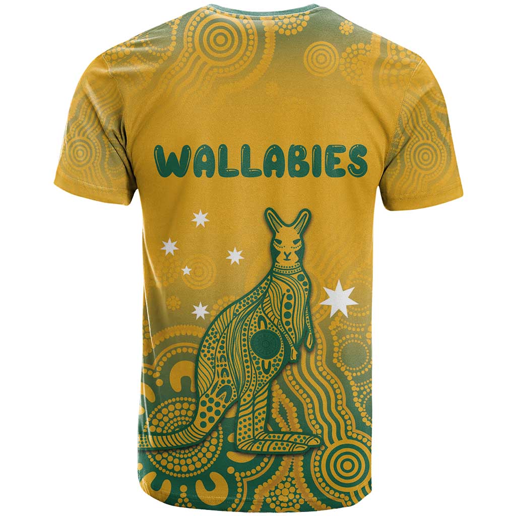 Australia Rugby T Shirt Wallabies Aboriginal Pattern