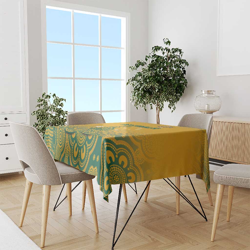 Australia Rugby Tablecloth Wallabies Aboriginal Pattern