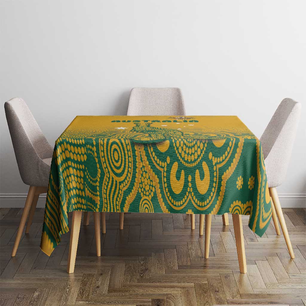 Australia Rugby Tablecloth Wallabies Aboriginal Pattern