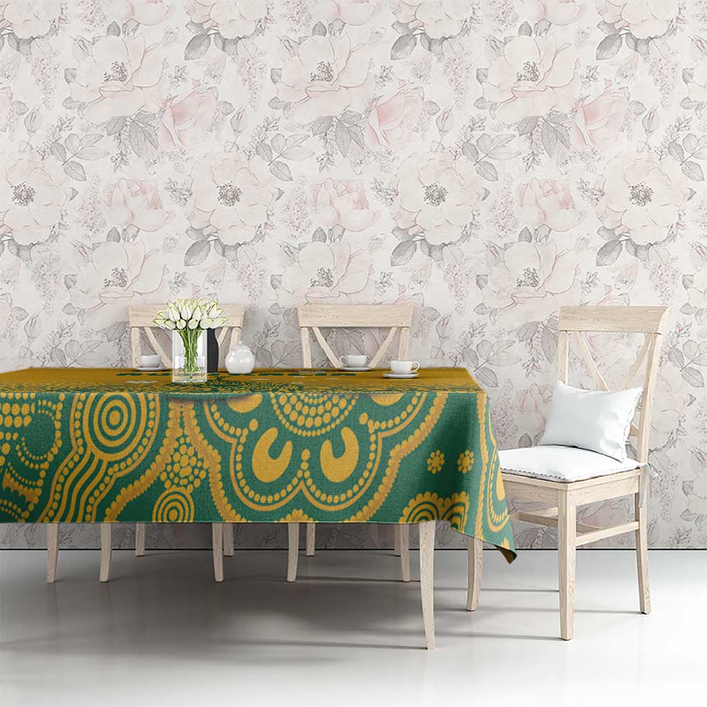 Australia Rugby Tablecloth Wallabies Aboriginal Pattern