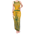 Australia Rugby Tank Maxi Dress Wallabies Aboriginal Pattern
