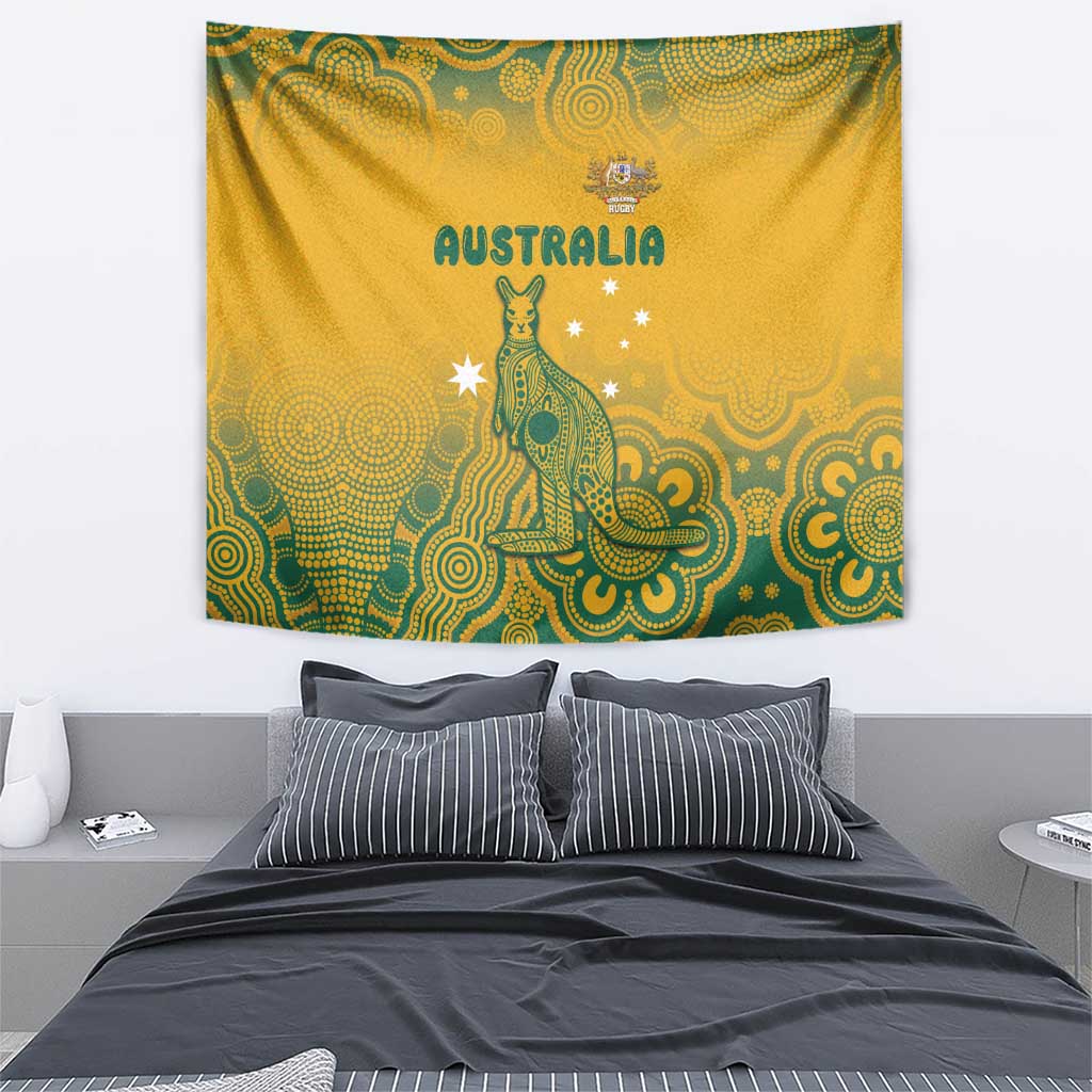 Australia Rugby Tapestry Wallabies Aboriginal Pattern
