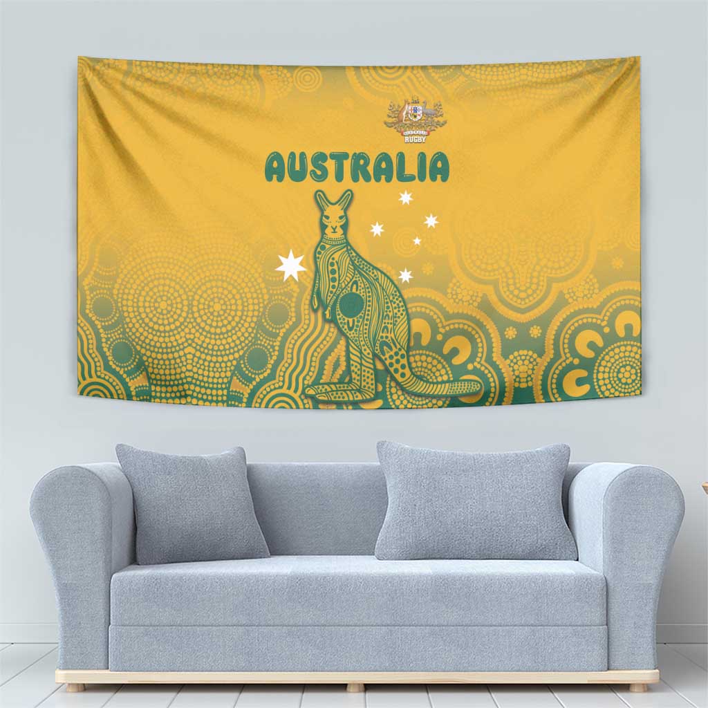 Australia Rugby Tapestry Wallabies Aboriginal Pattern