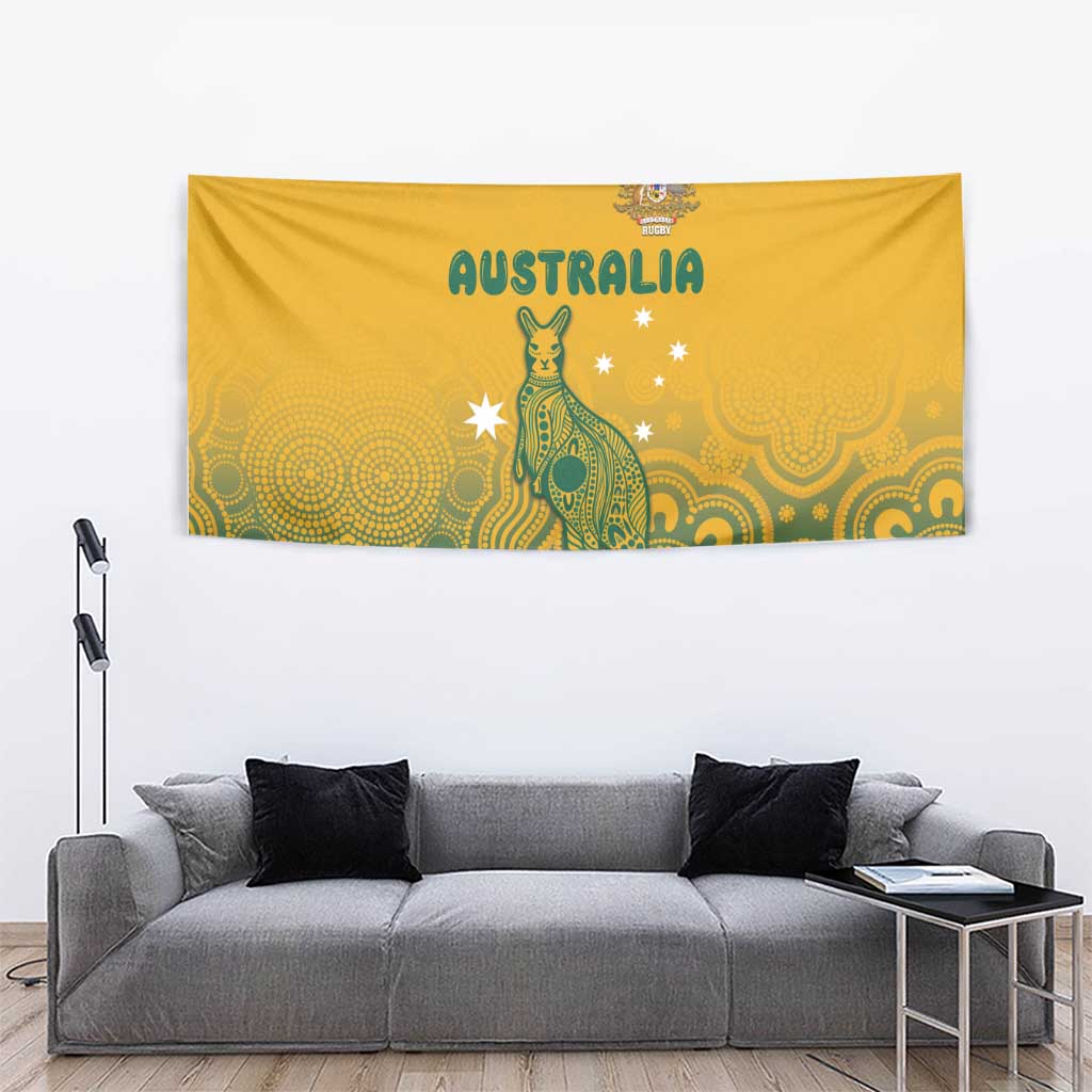 Australia Rugby Tapestry Wallabies Aboriginal Pattern