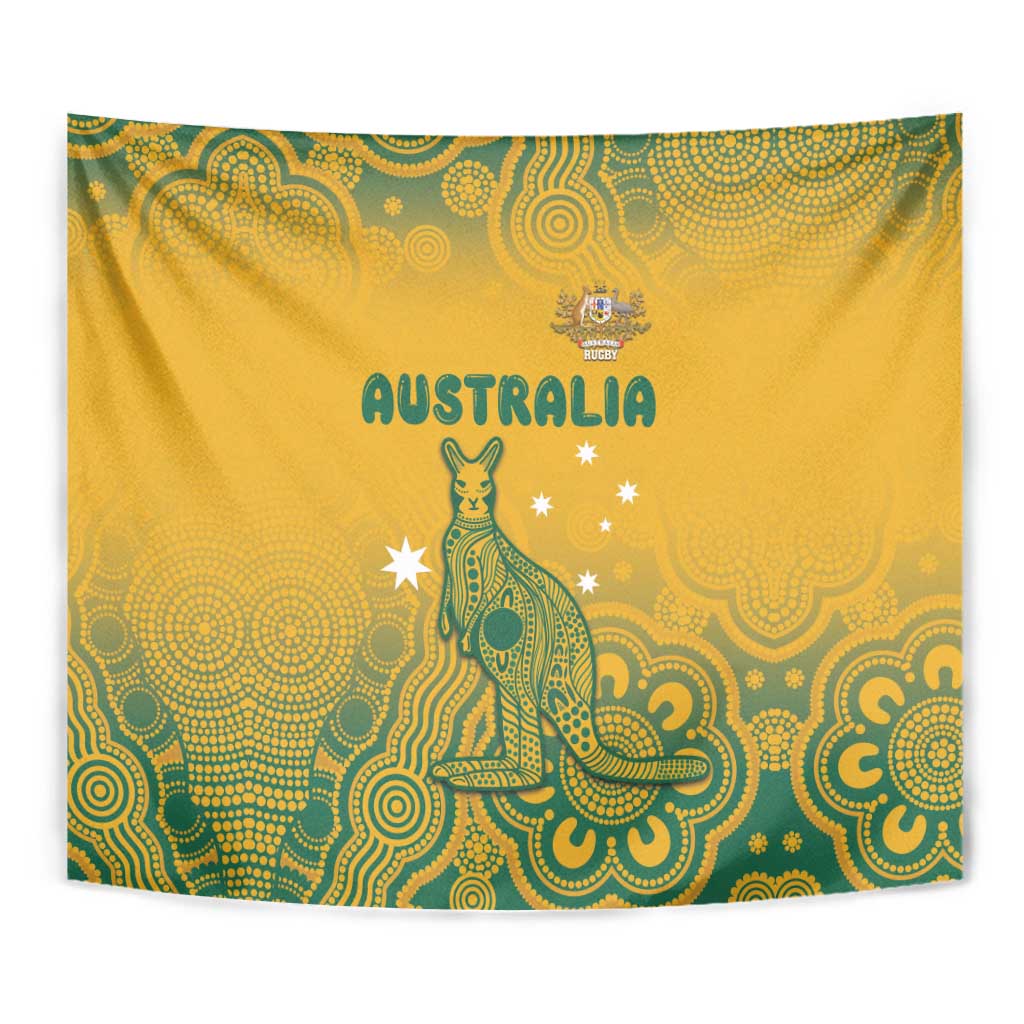 Australia Rugby Tapestry Wallabies Aboriginal Pattern