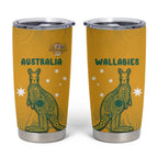 Australia Rugby Tumbler Cup Wallabies Aboriginal Pattern