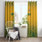 Australia Rugby Window Curtain Wallabies Aboriginal Pattern