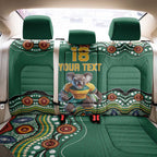 Custom Australia Rugby Back Car Seat Cover Koala Mascot Aboriginal Pattern