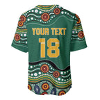 Custom Australia Rugby Baseball Jersey Koala Mascot Aboriginal Pattern