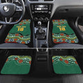 Custom Australia Rugby Car Mats Koala Mascot Aboriginal Pattern