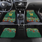 Custom Australia Rugby Car Mats Koala Mascot Aboriginal Pattern