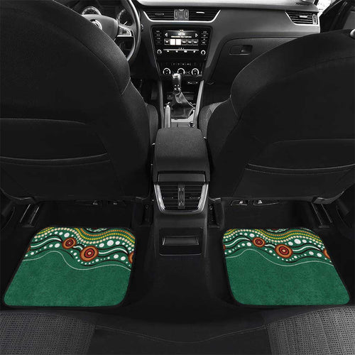 Custom Australia Rugby Car Mats Koala Mascot Aboriginal Pattern