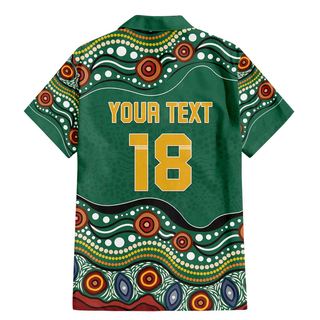 Custom Australia Rugby Family Matching Mermaid Dress and Hawaiian Shirt Koala Mascot Aboriginal Pattern