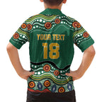 Custom Australia Rugby Family Matching Summer Maxi Dress and Hawaiian Shirt Koala Mascot Aboriginal Pattern