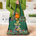 Custom Australia Rugby Grocery Bag Koala Mascot Aboriginal Pattern