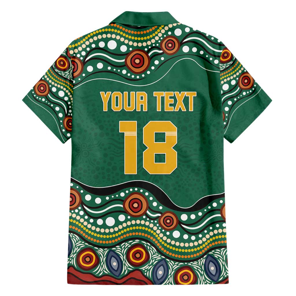 Custom Australia Rugby Hawaiian Shirt Koala Mascot Aboriginal Pattern