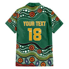 Custom Australia Rugby Hawaiian Shirt Koala Mascot Aboriginal Pattern