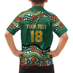 Custom Australia Rugby Hawaiian Shirt Koala Mascot Aboriginal Pattern