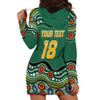 Custom Australia Rugby Hoodie Dress Koala Mascot Aboriginal Pattern