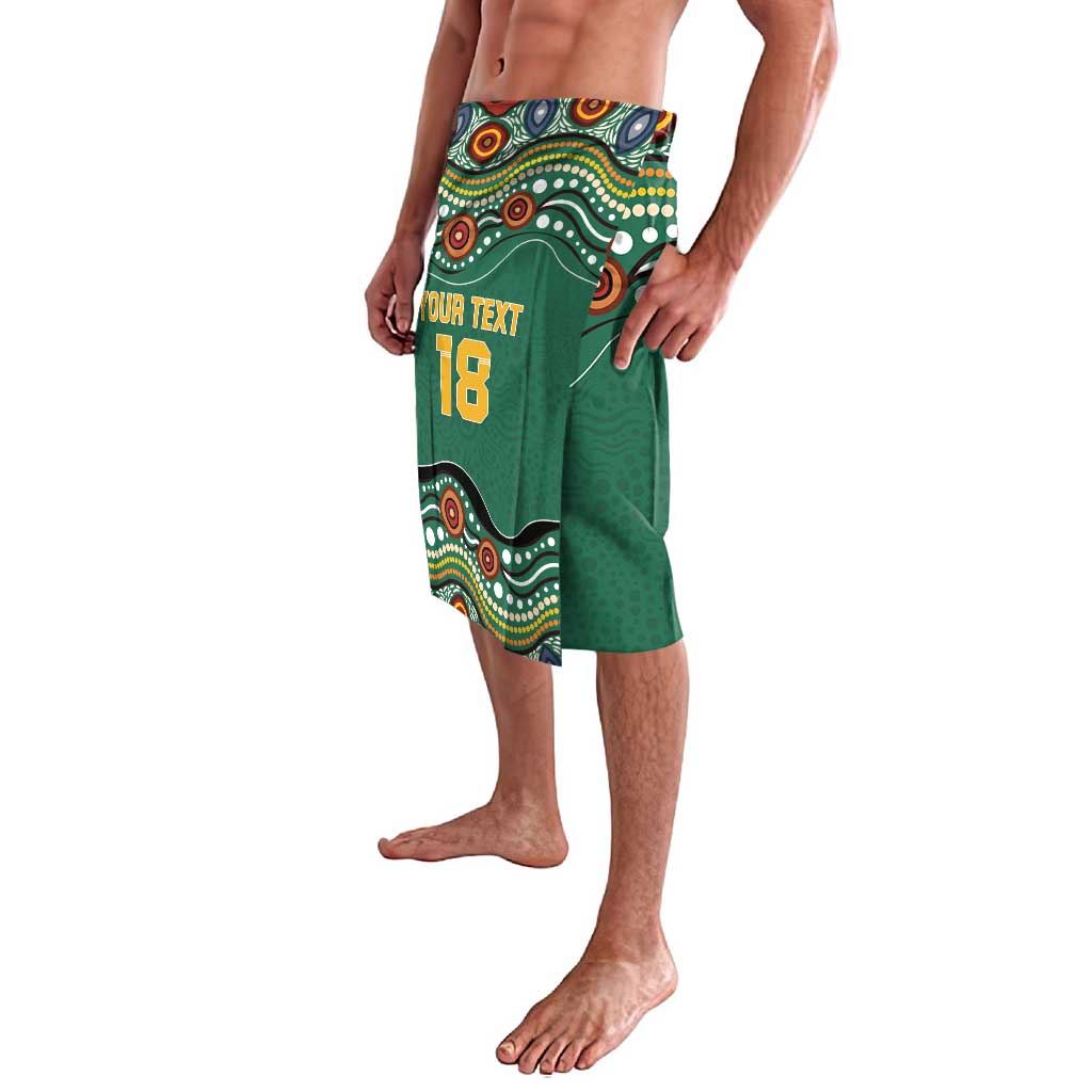 Custom Australia Rugby Lavalava Koala Mascot Aboriginal Pattern