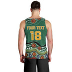 Custom Australia Rugby Men Tank Top Koala Mascot Aboriginal Pattern
