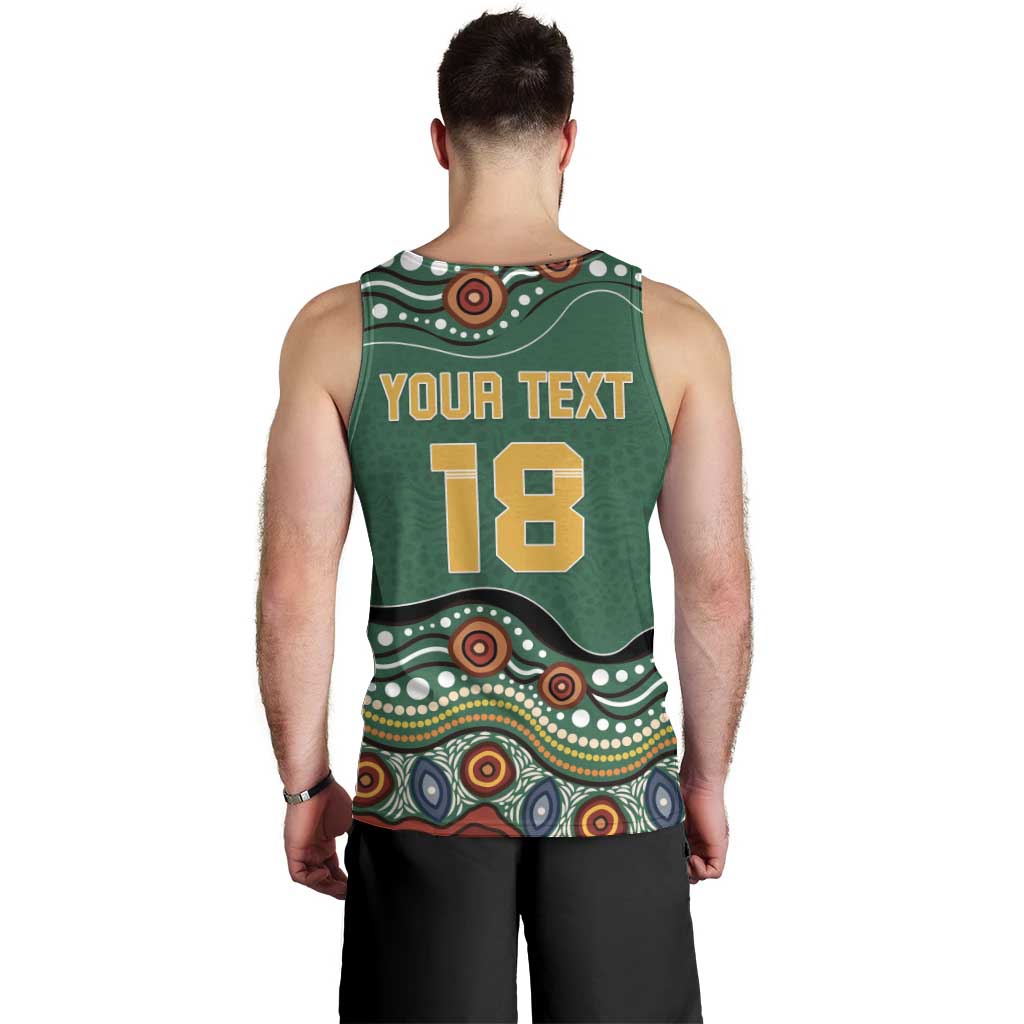 Custom Australia Rugby Men Tank Top Koala Mascot Aboriginal Pattern