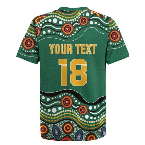 Custom Australia Rugby Rugby Jersey Koala Mascot Aboriginal Pattern